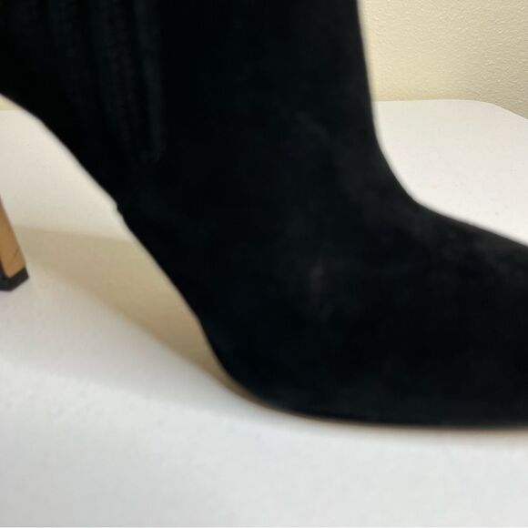 Vince Camuto Black Talanna Bootie Suede Leather Squared Toe Pull On Women 9 - Picture 13 of 15